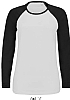 Camiseta Bicolor Milky Manga Larga Mujer Sols - Color Blanco / Negro